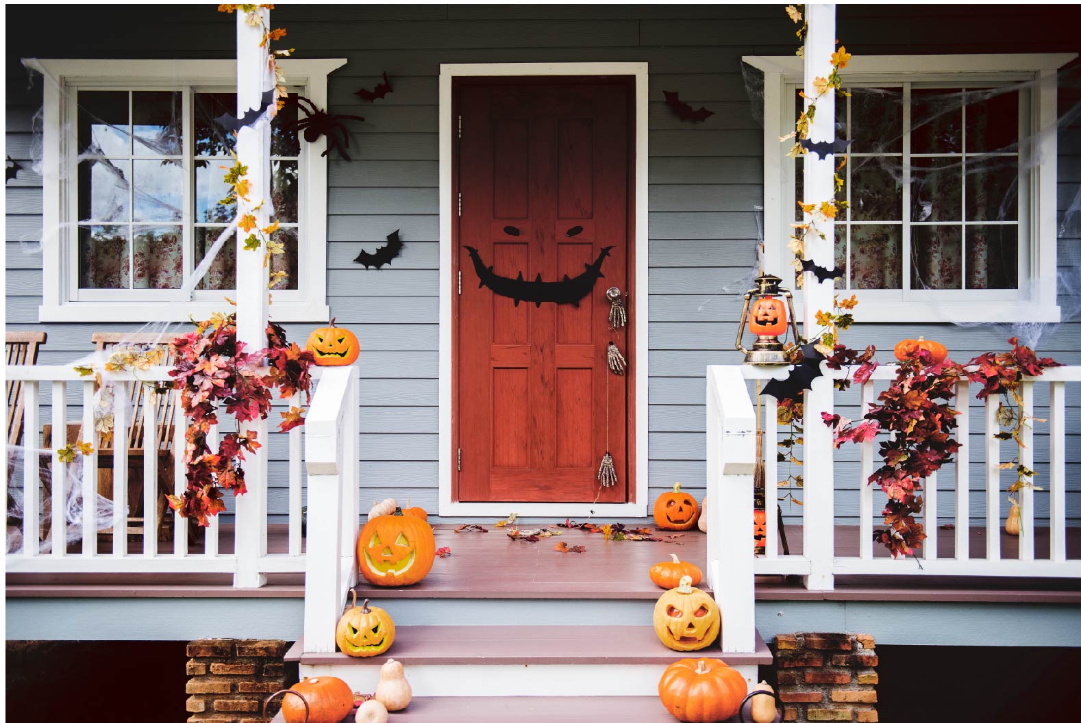 Set of Spooky Halloween Light Up Pumpkins! Flashing LED Fabric